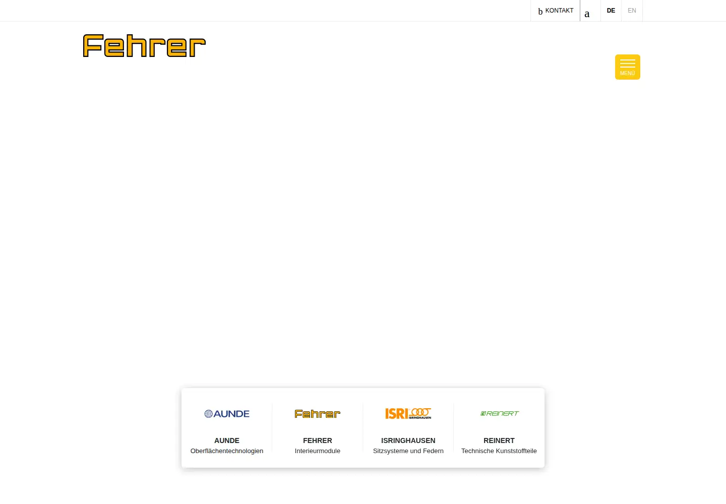 Captured homepage of fehrer.com in the current scan