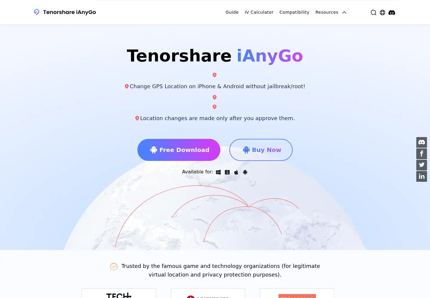Captured homepage of ianygo.com in the current scan