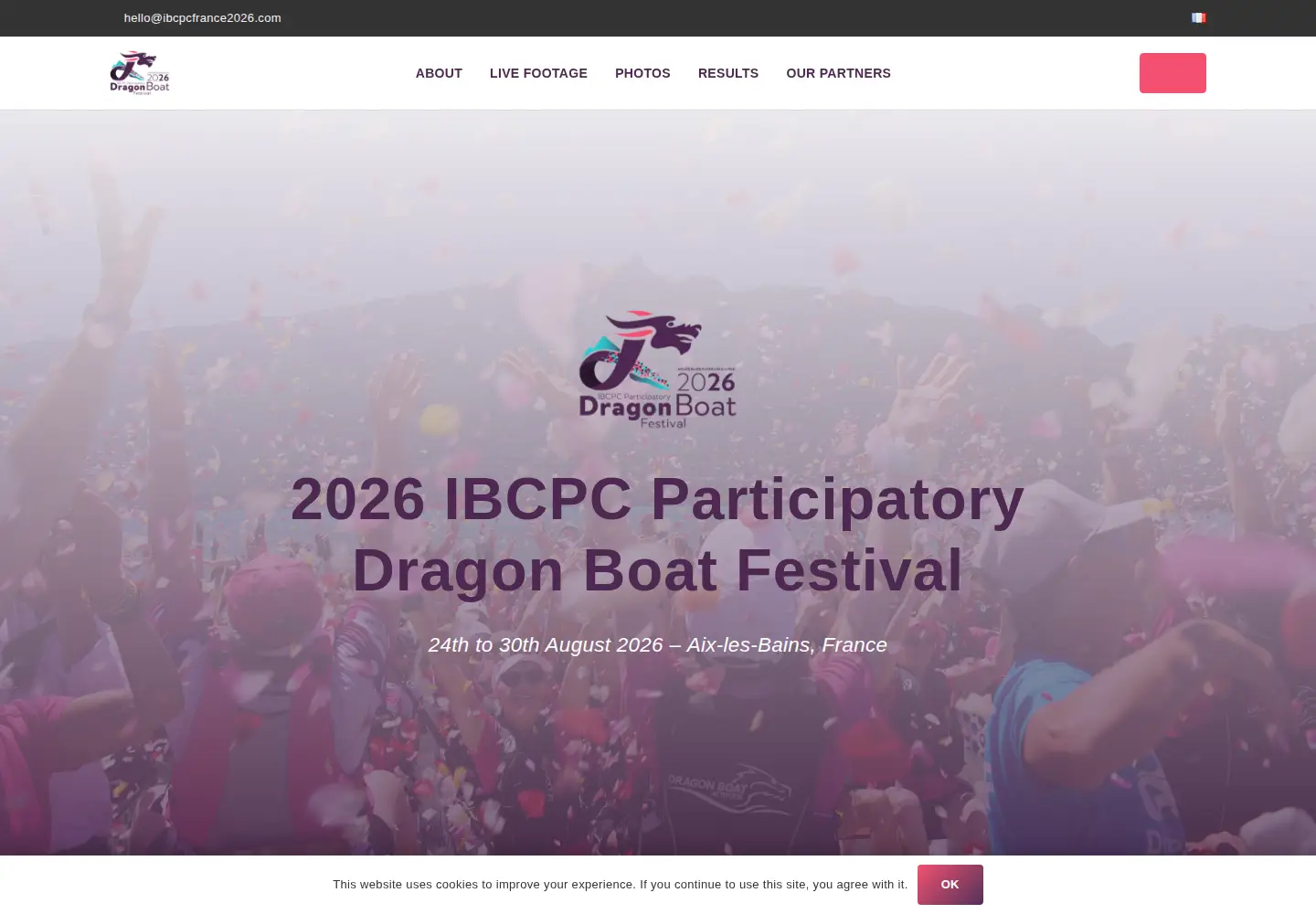 Captured homepage of ibcpcfrance2026.com in the current scan