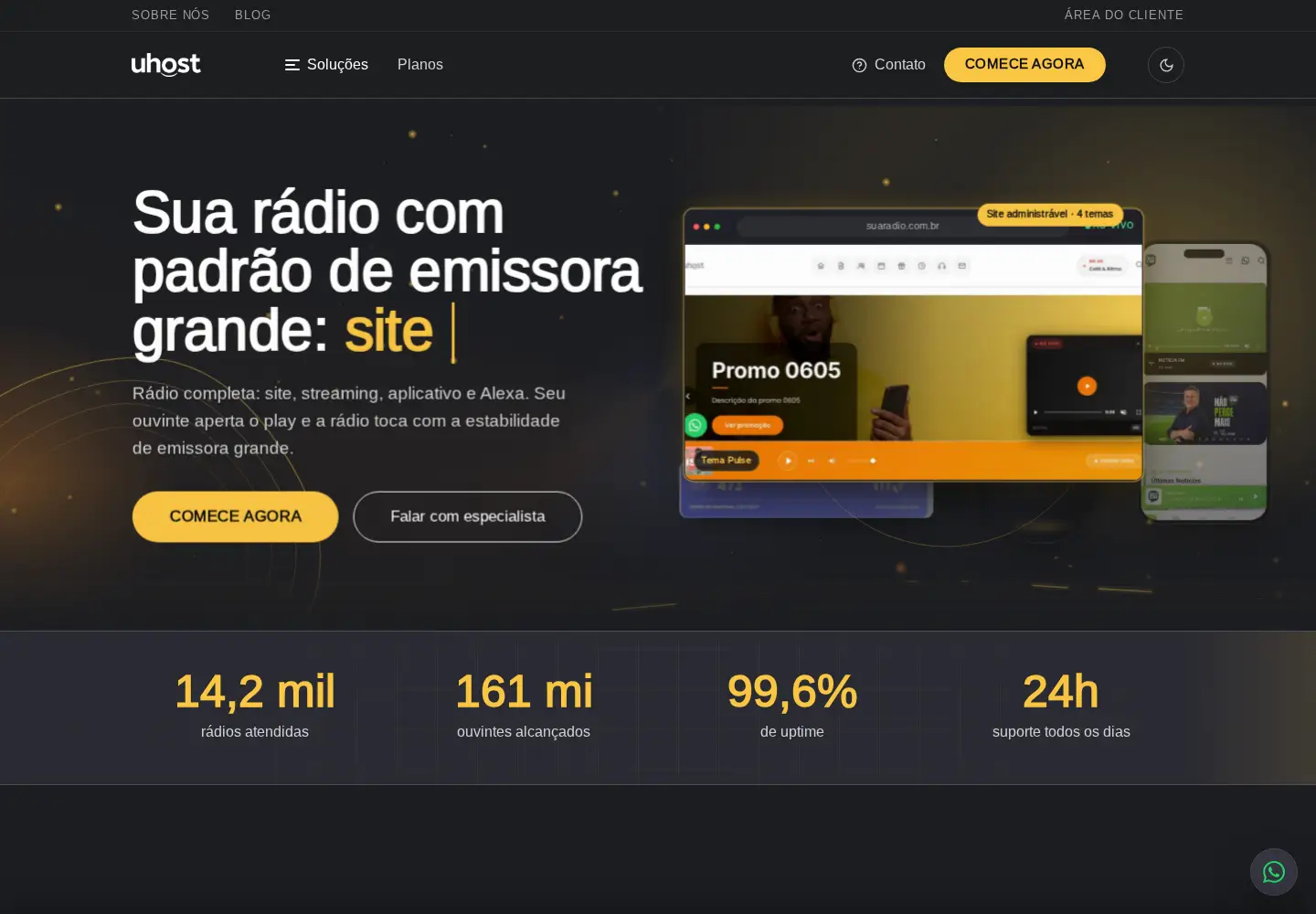 Screenshot of uhost.com.br