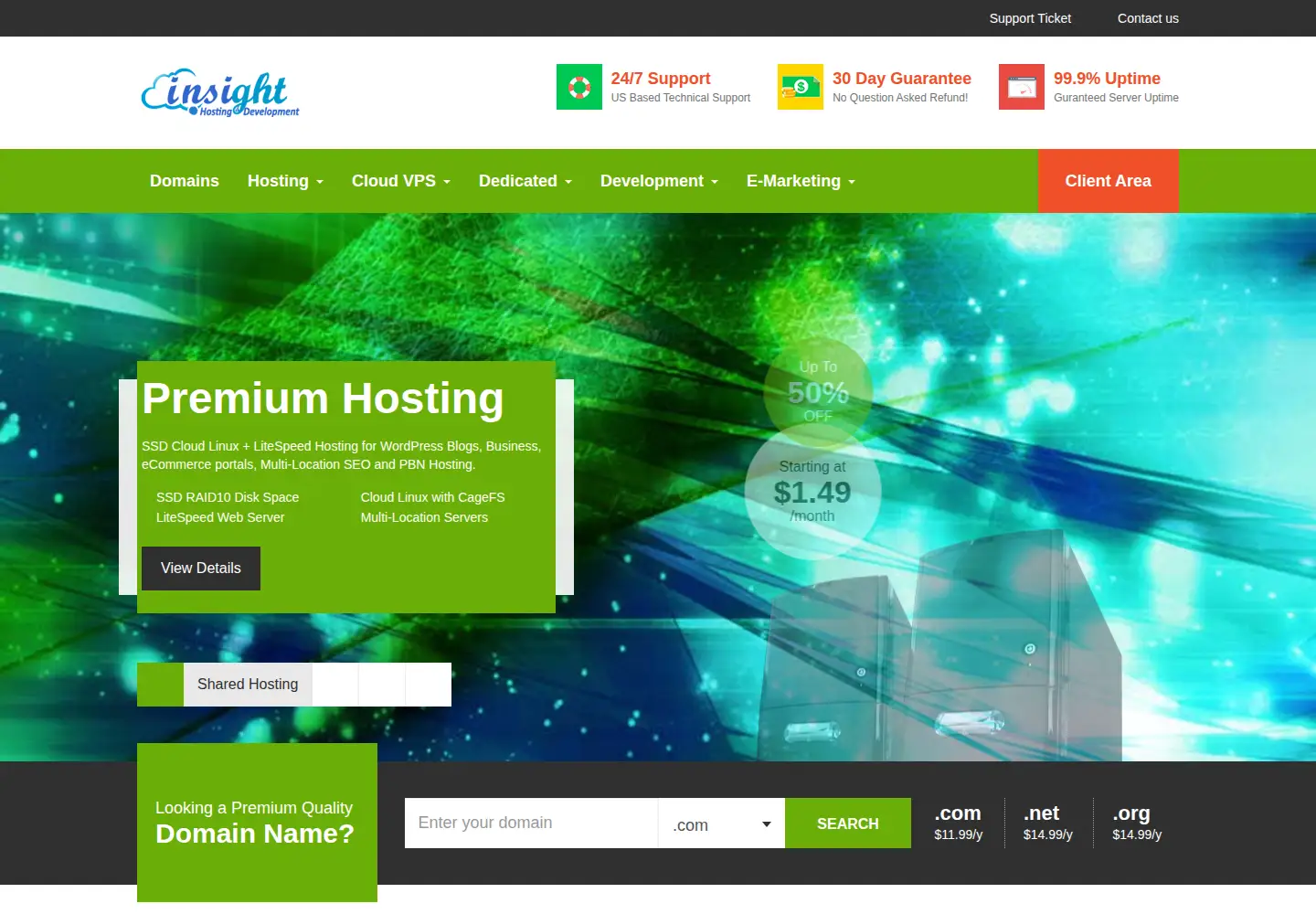 Screenshot of hostwebspaces.com