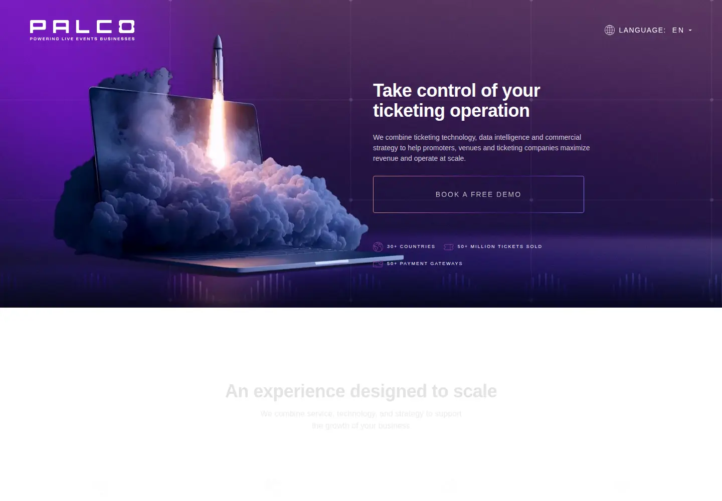 Captured homepage of palco4.com in the current scan