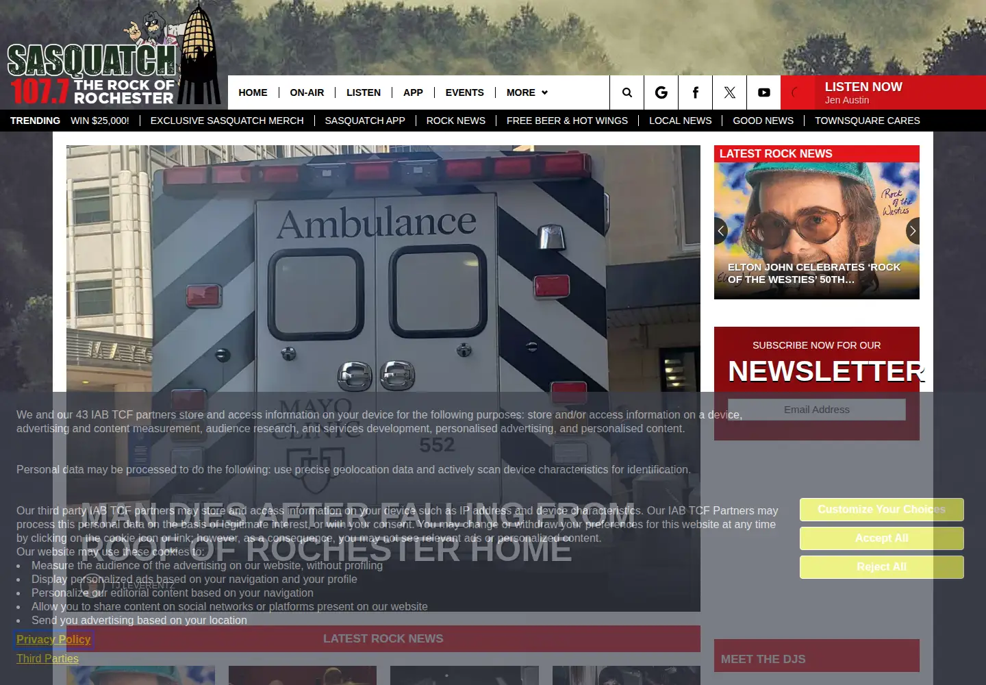 Screenshot of therockofrochester.com