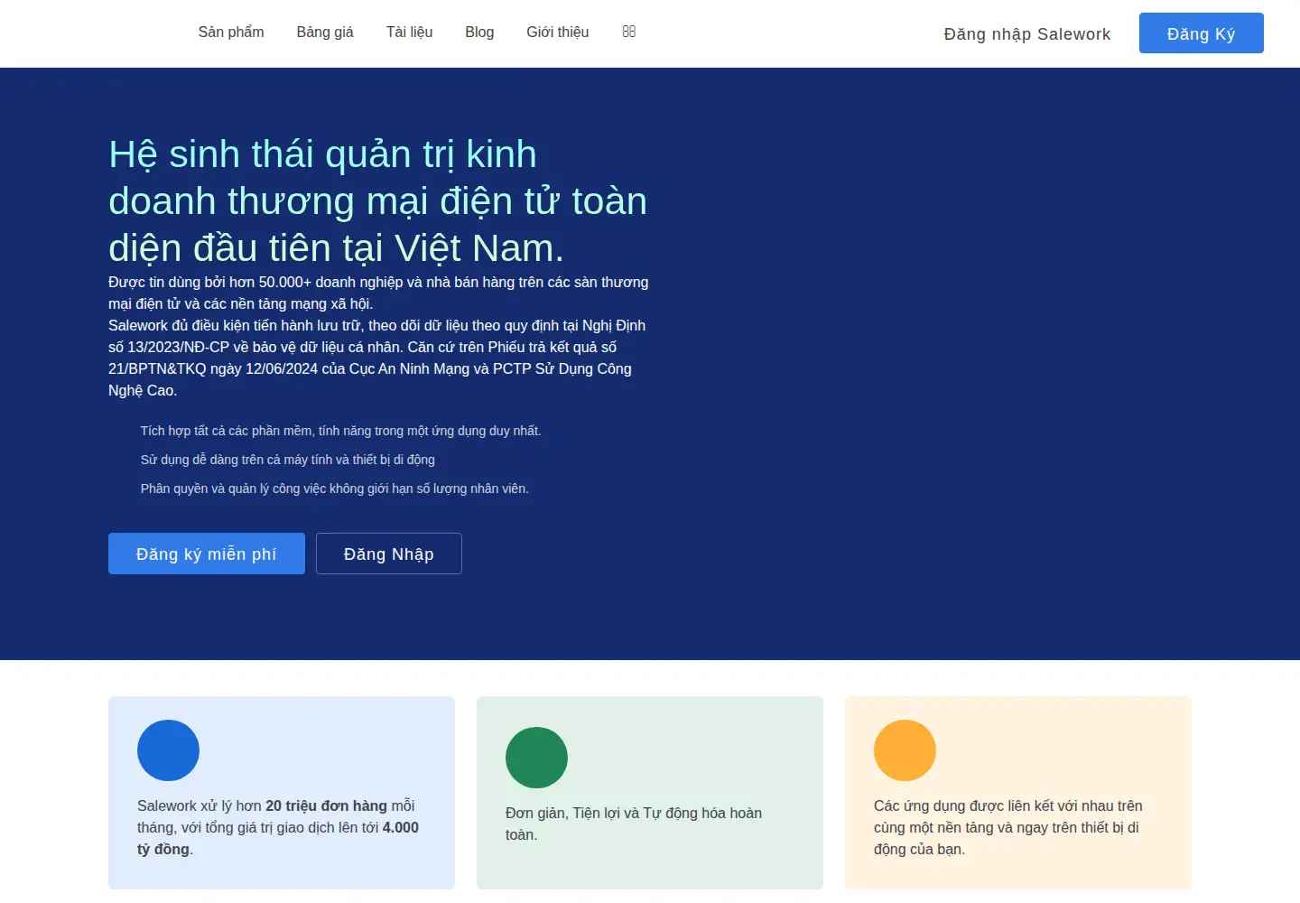 Screenshot of salework.net