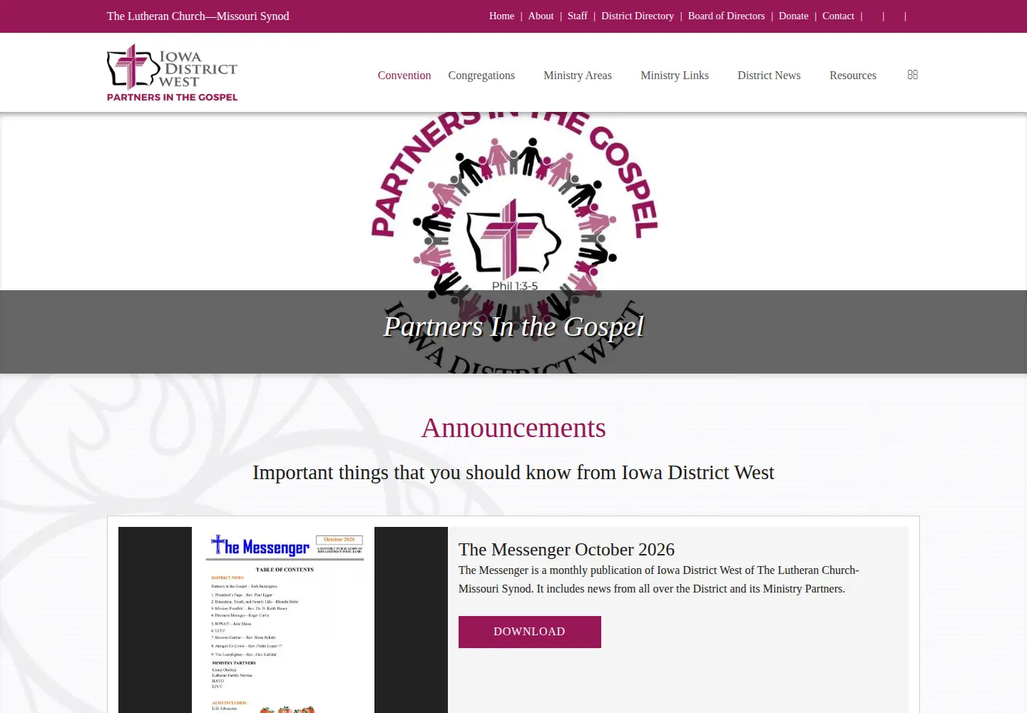 Captured homepage of idwlcms.org in the current scan