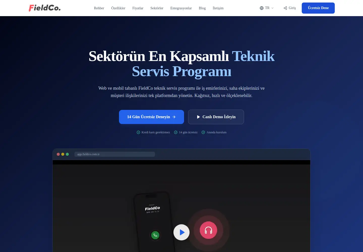 Screenshot of fieldco.com.tr