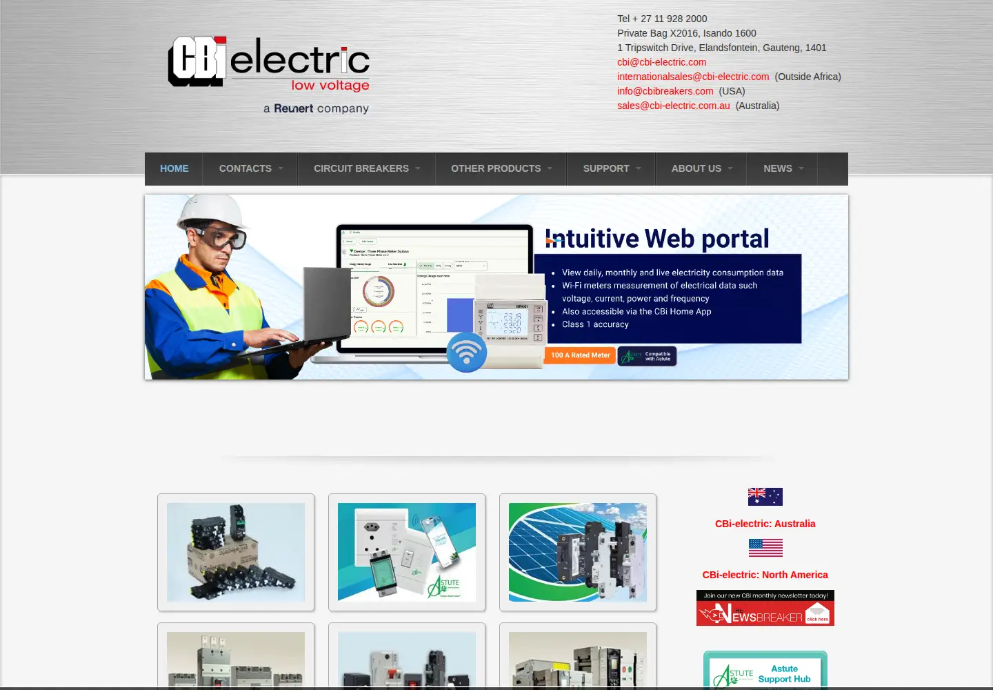 Screenshot of cbi-lowvoltage.co.za