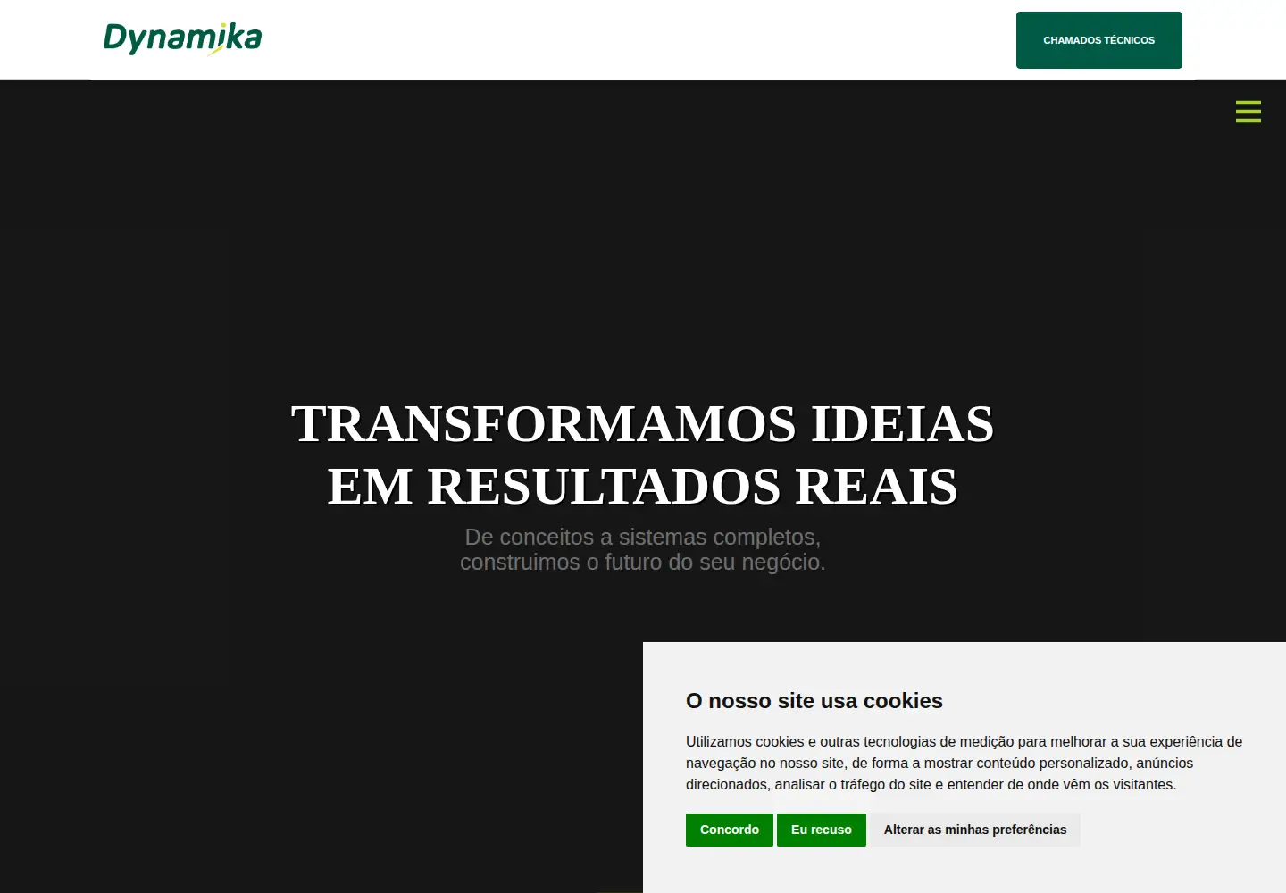 Screenshot of dynamika.com.br