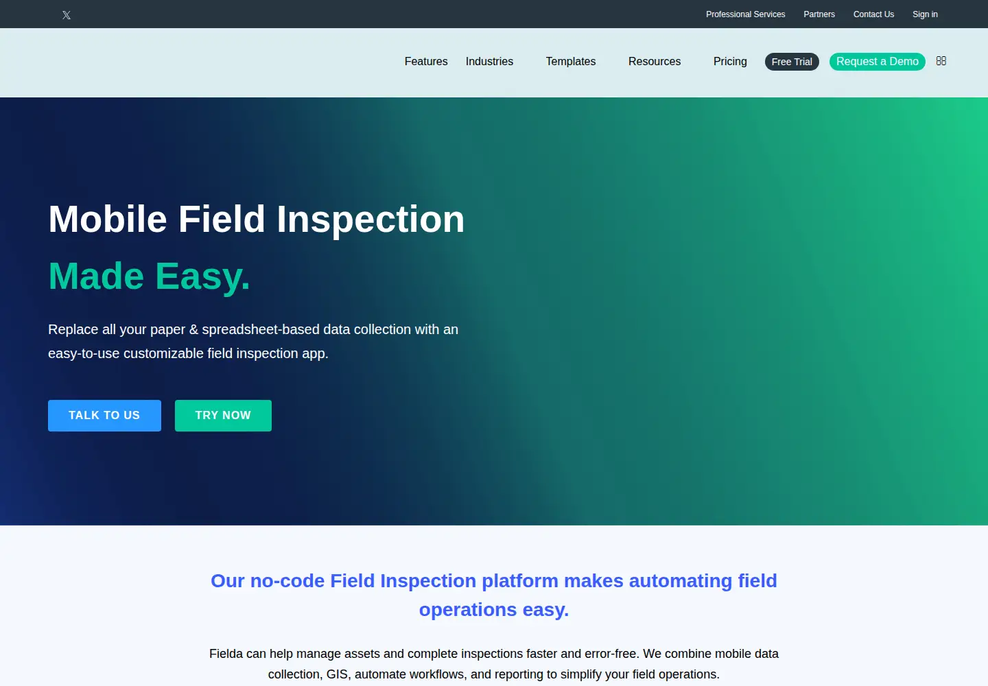 Screenshot of fielda.com