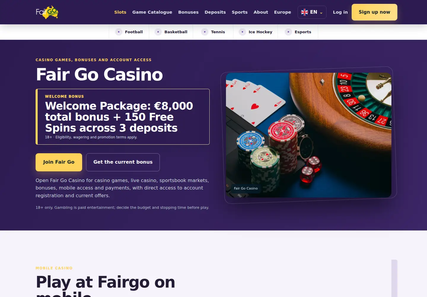 Screenshot of fairgo-casino.eu