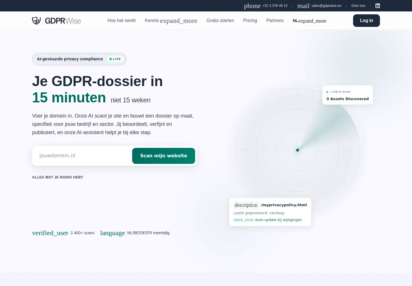 Screenshot of gdprwise.eu