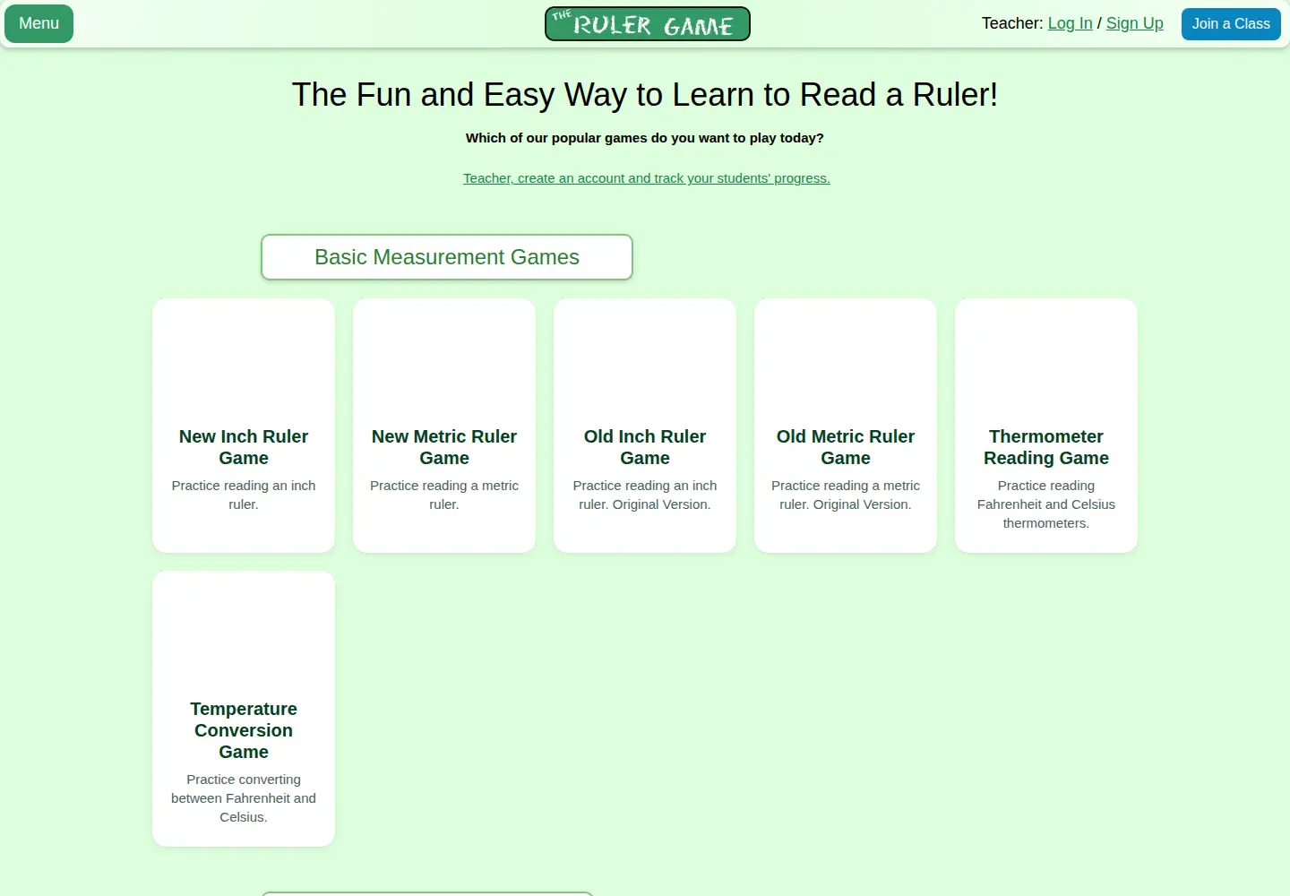 Screenshot of rulergame.net