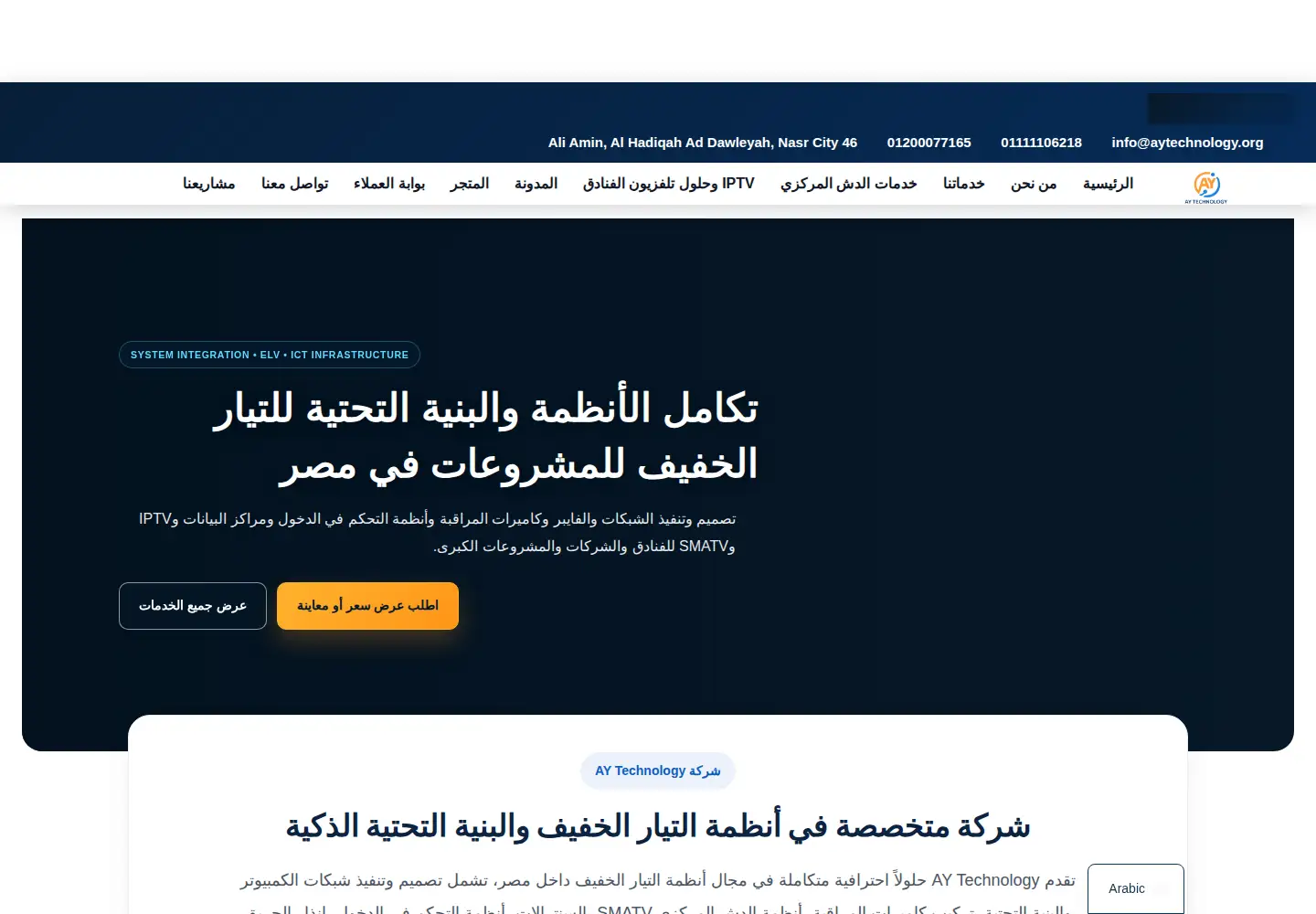 Captured homepage of aytechnology.org in the current scan