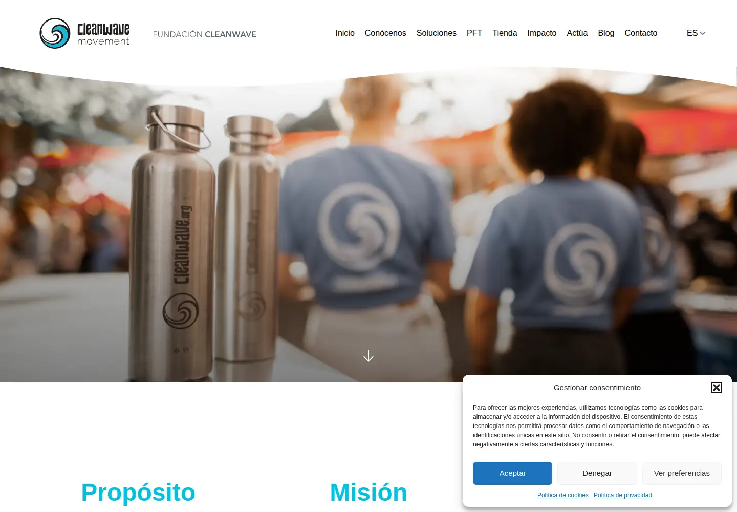 Screenshot of cleanwave.org