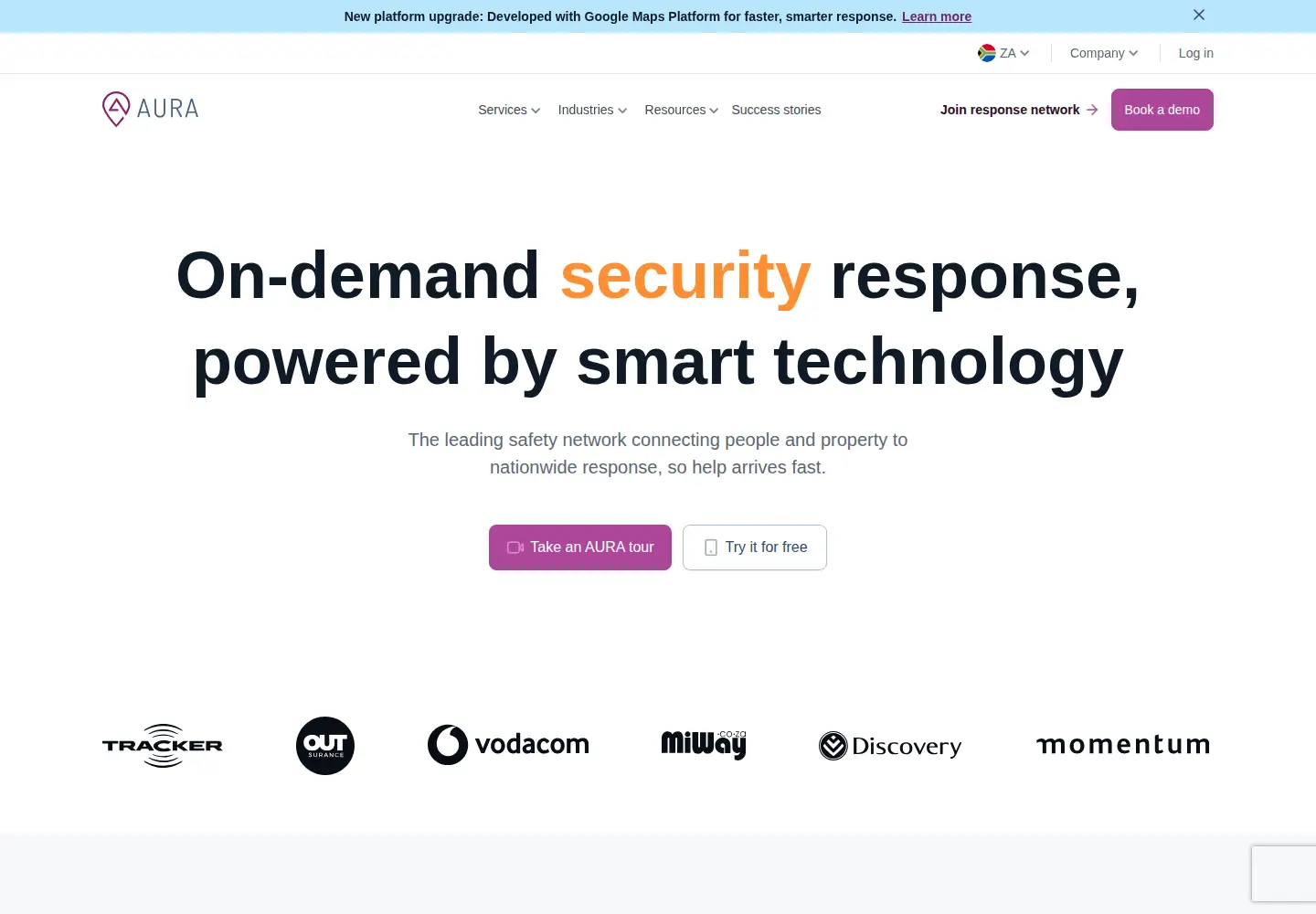 Screenshot of aura.services