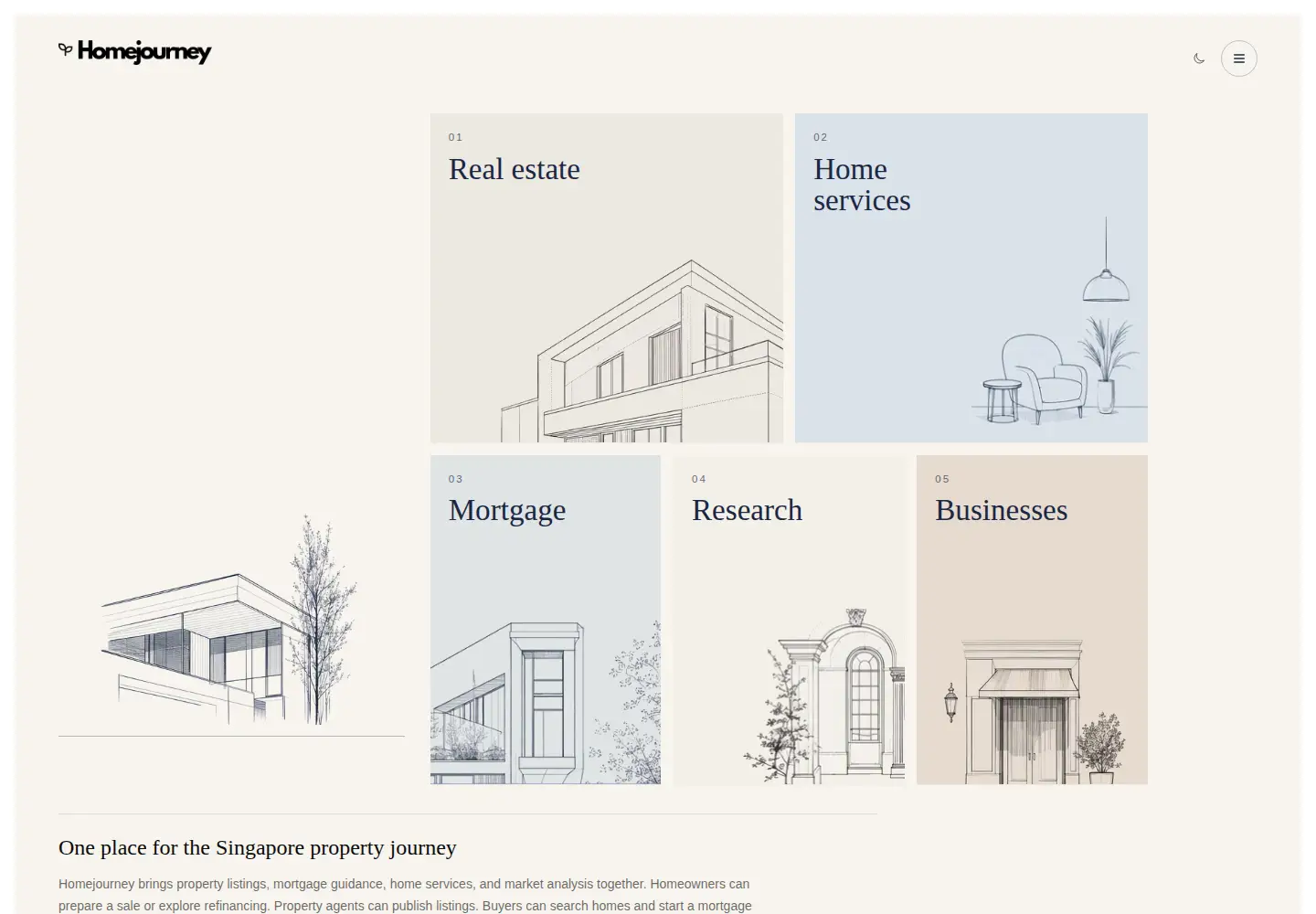 Captured homepage of homejourney.sg in the current scan