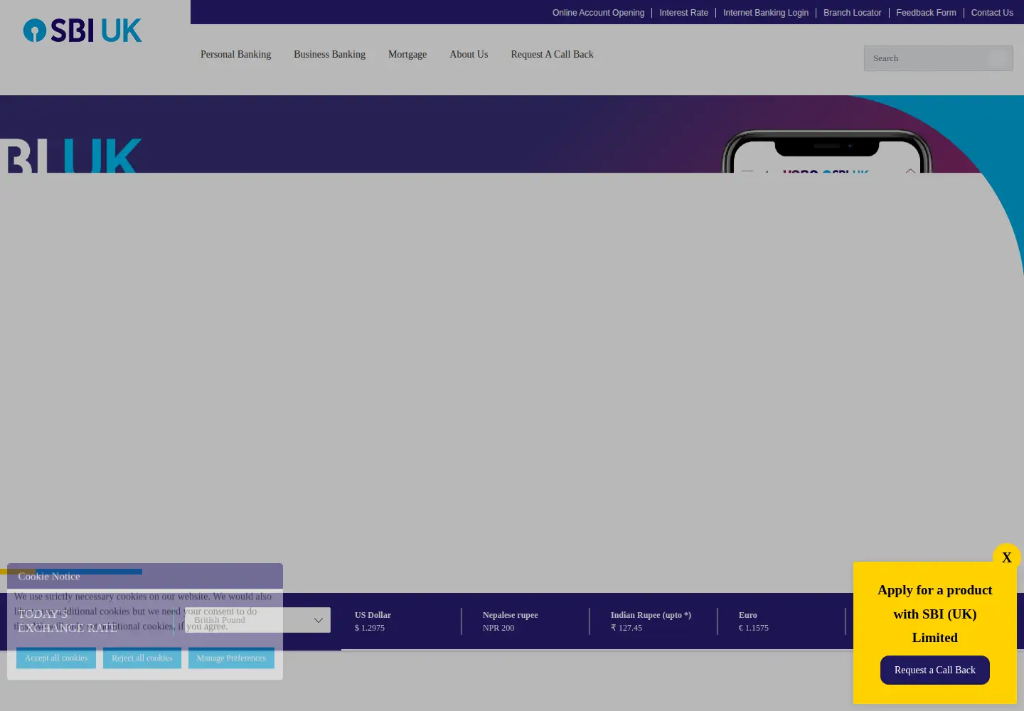 Captured homepage of sbiuk.statebank in the current scan