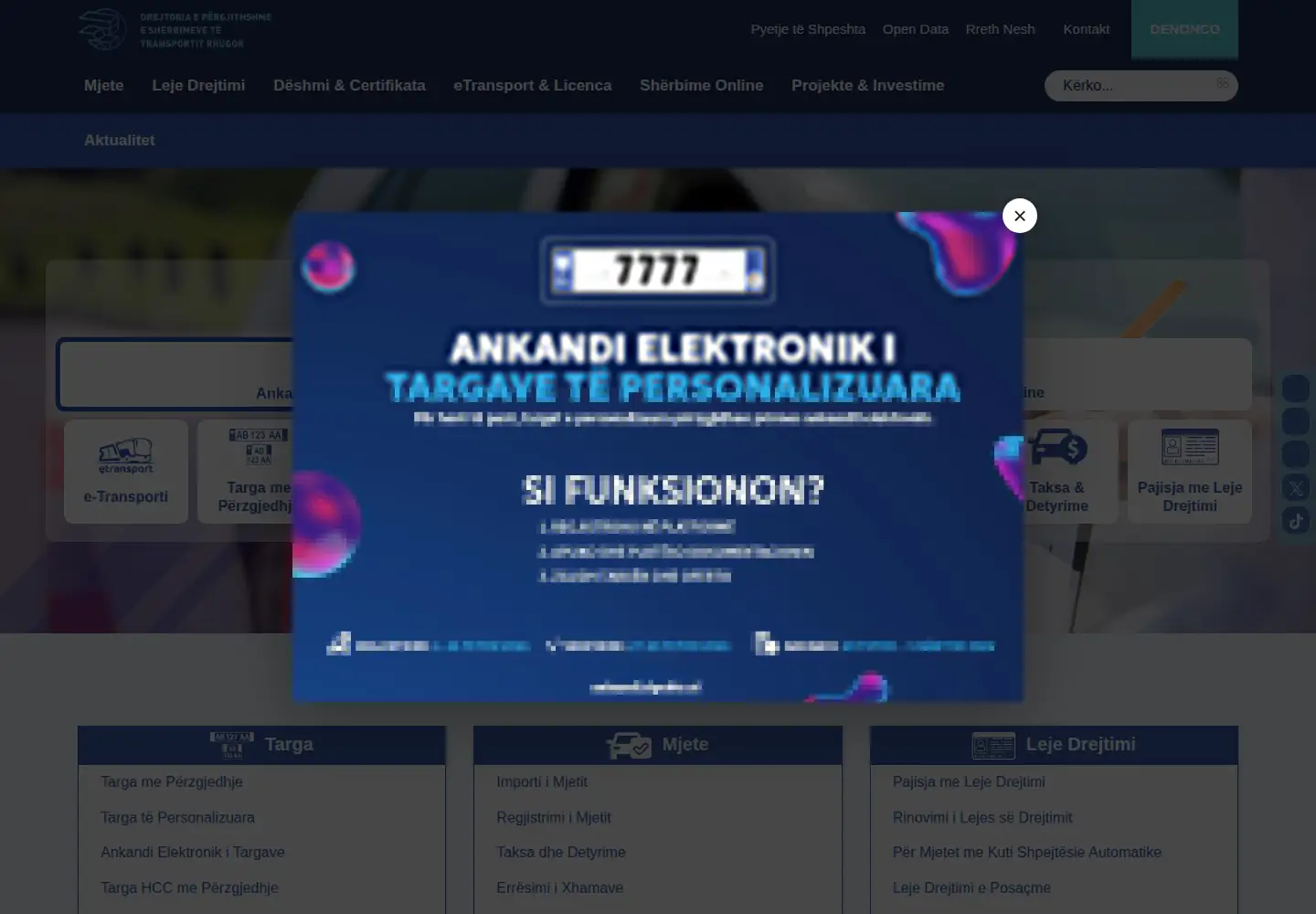 Screenshot of dpshtrr.al