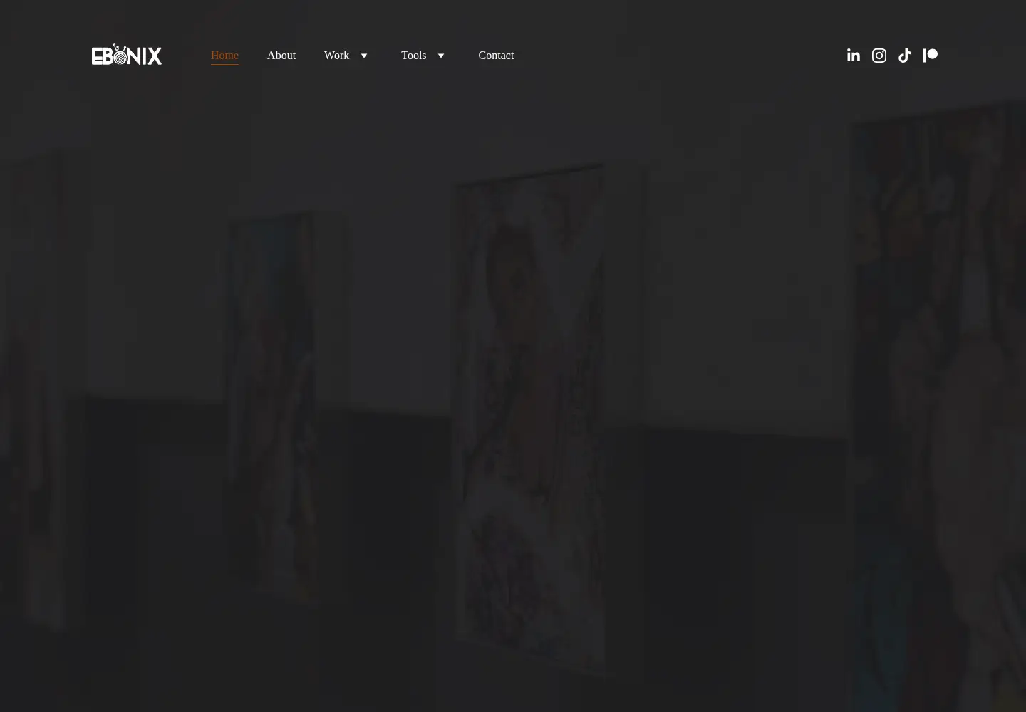 Captured homepage of ebonix.com in the current scan