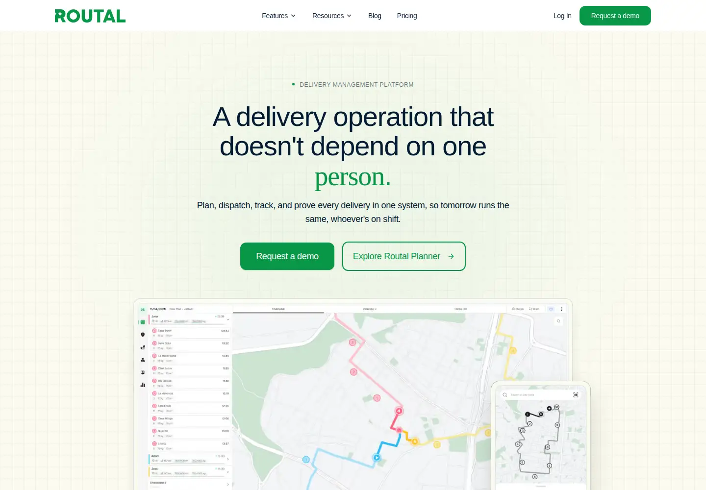 Captured homepage of routal.com in the current scan
