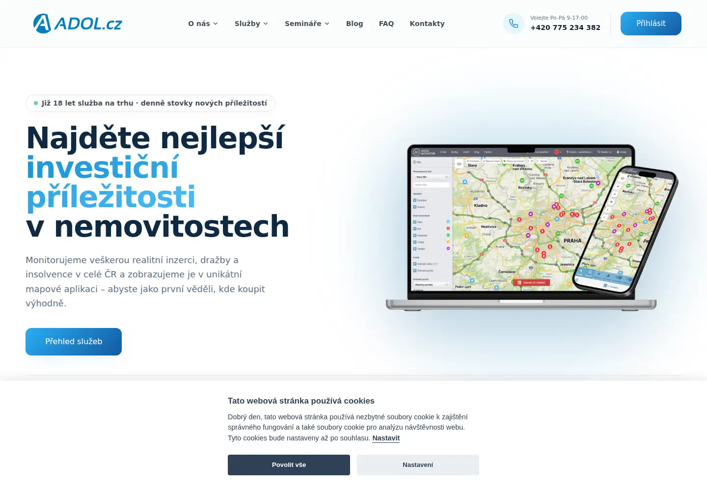 Screenshot of adol.cz