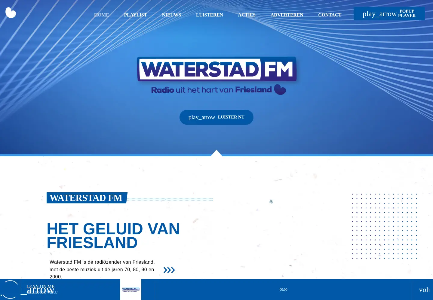 Screenshot of waterstadfm.nl