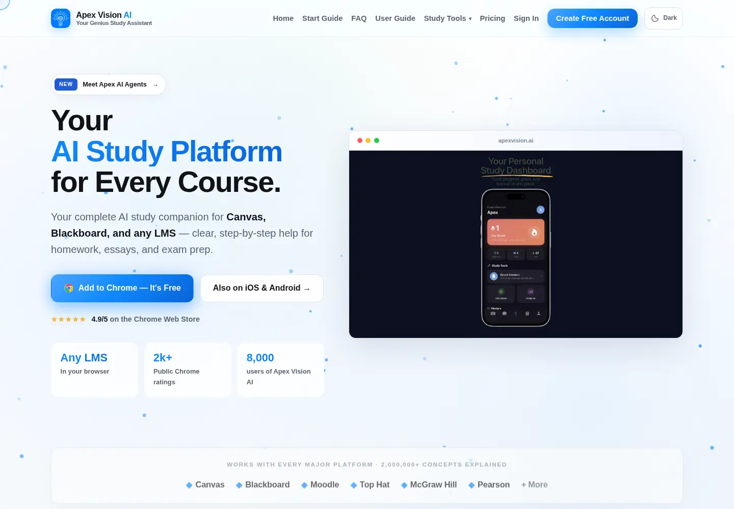 Captured homepage of apexvision.ai in the current scan