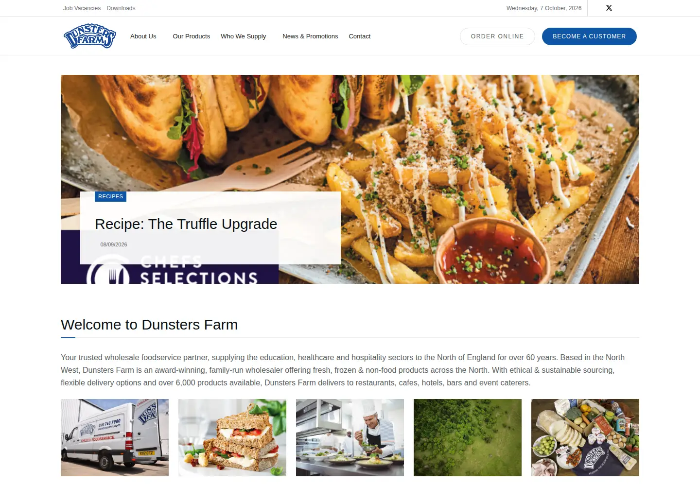 Captured homepage of dunstersfarm.com in the current scan