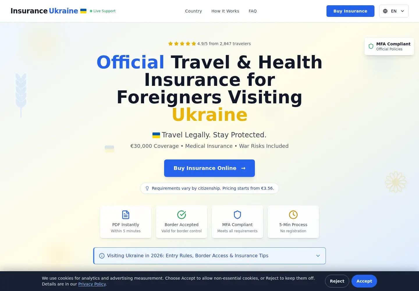 Screenshot of insurance-ukraine.com