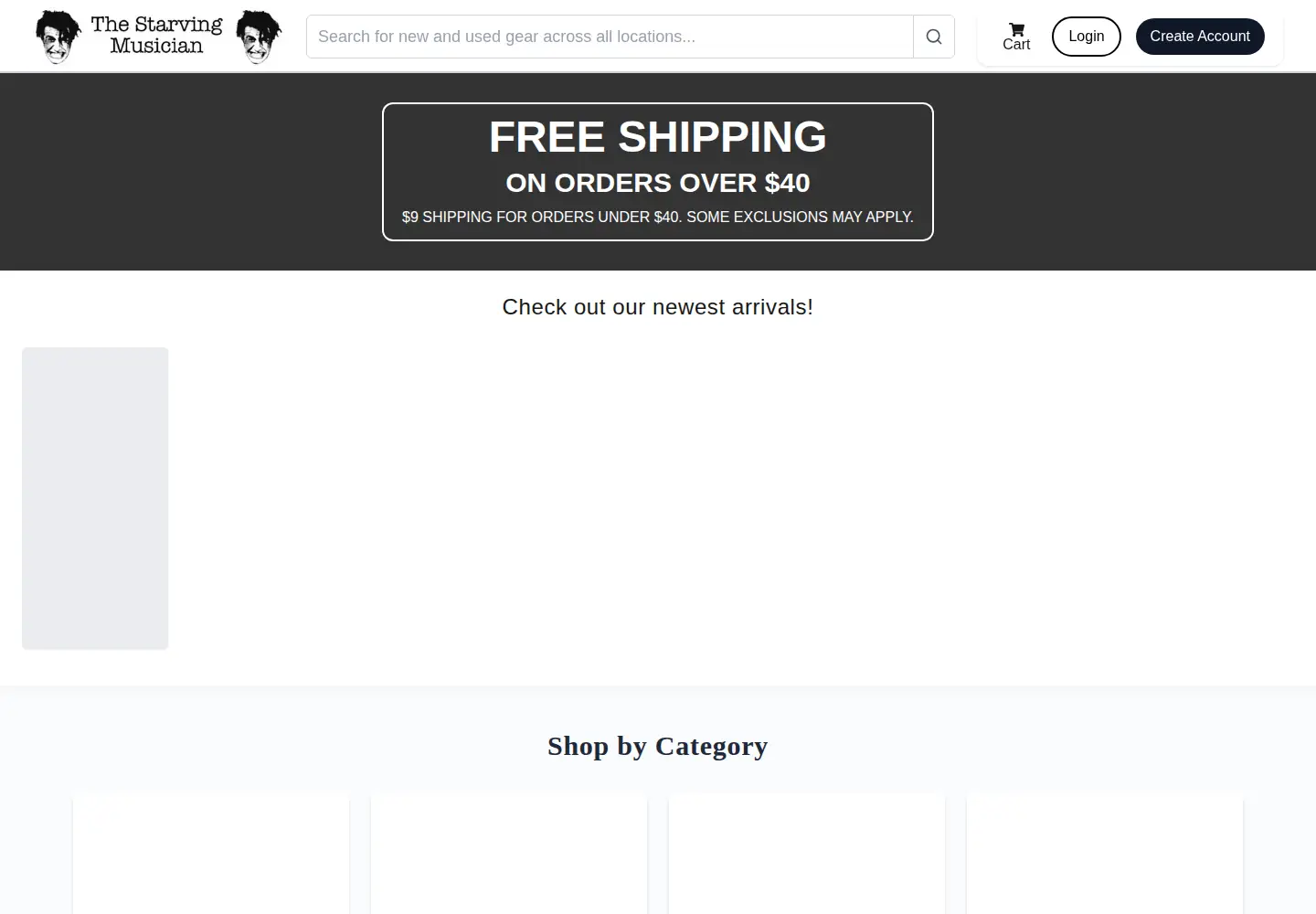 Captured homepage of starvingmusician.com in the current scan