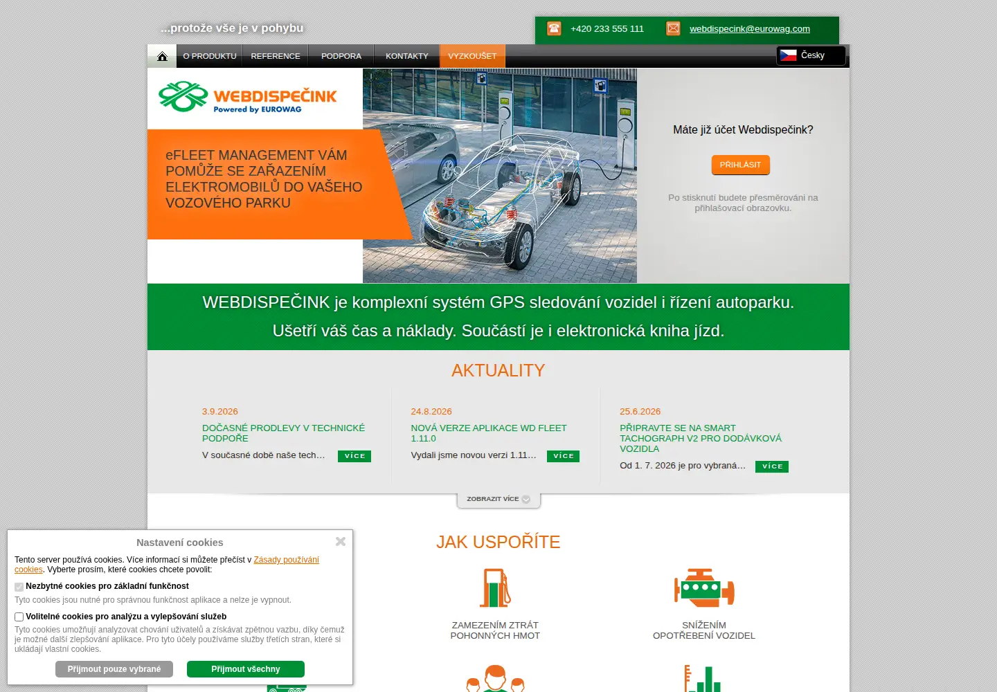 Screenshot of webdispecink.cz