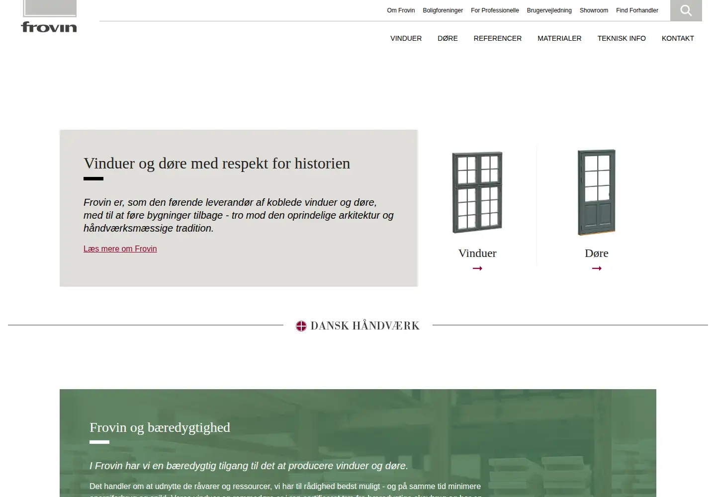 Screenshot of frovin.dk