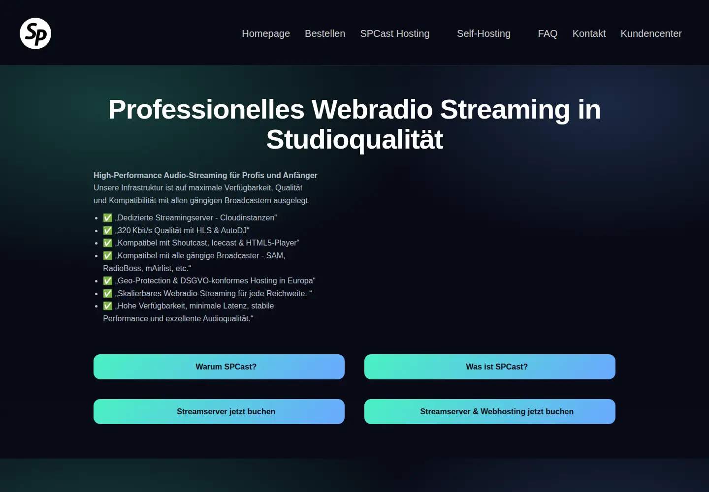 Screenshot of spcast.eu