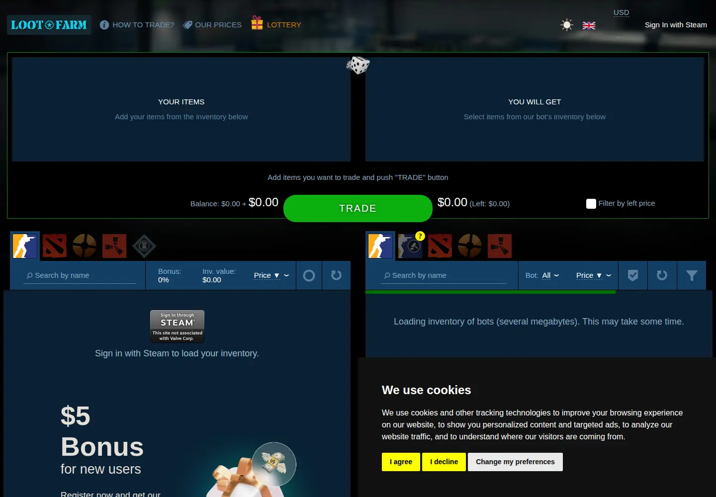 Screenshot of loot.farm