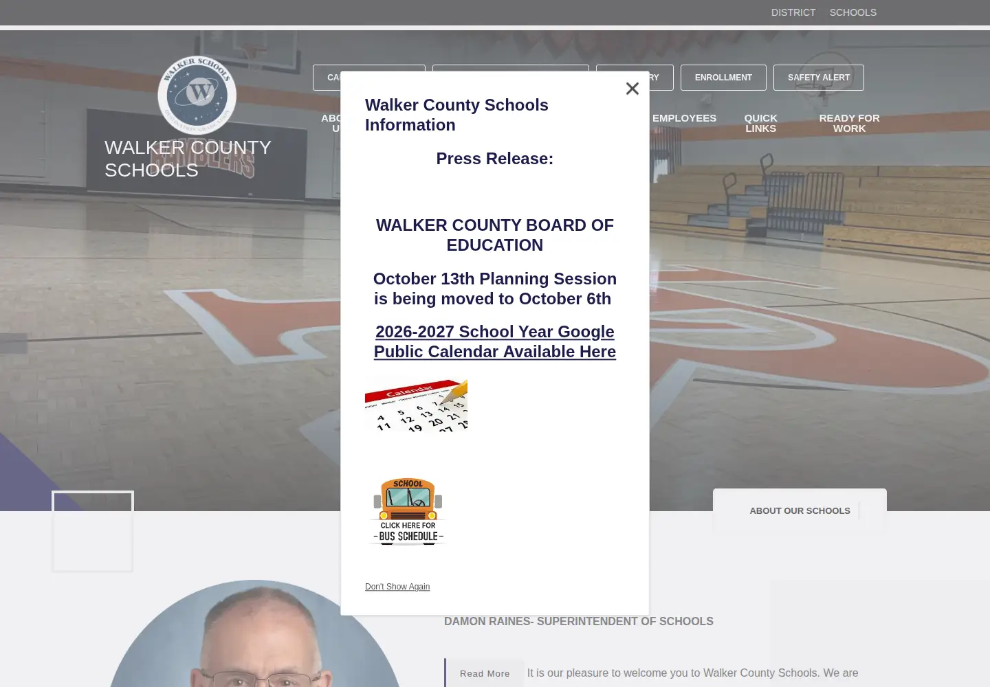 Screenshot of walkerschools.org