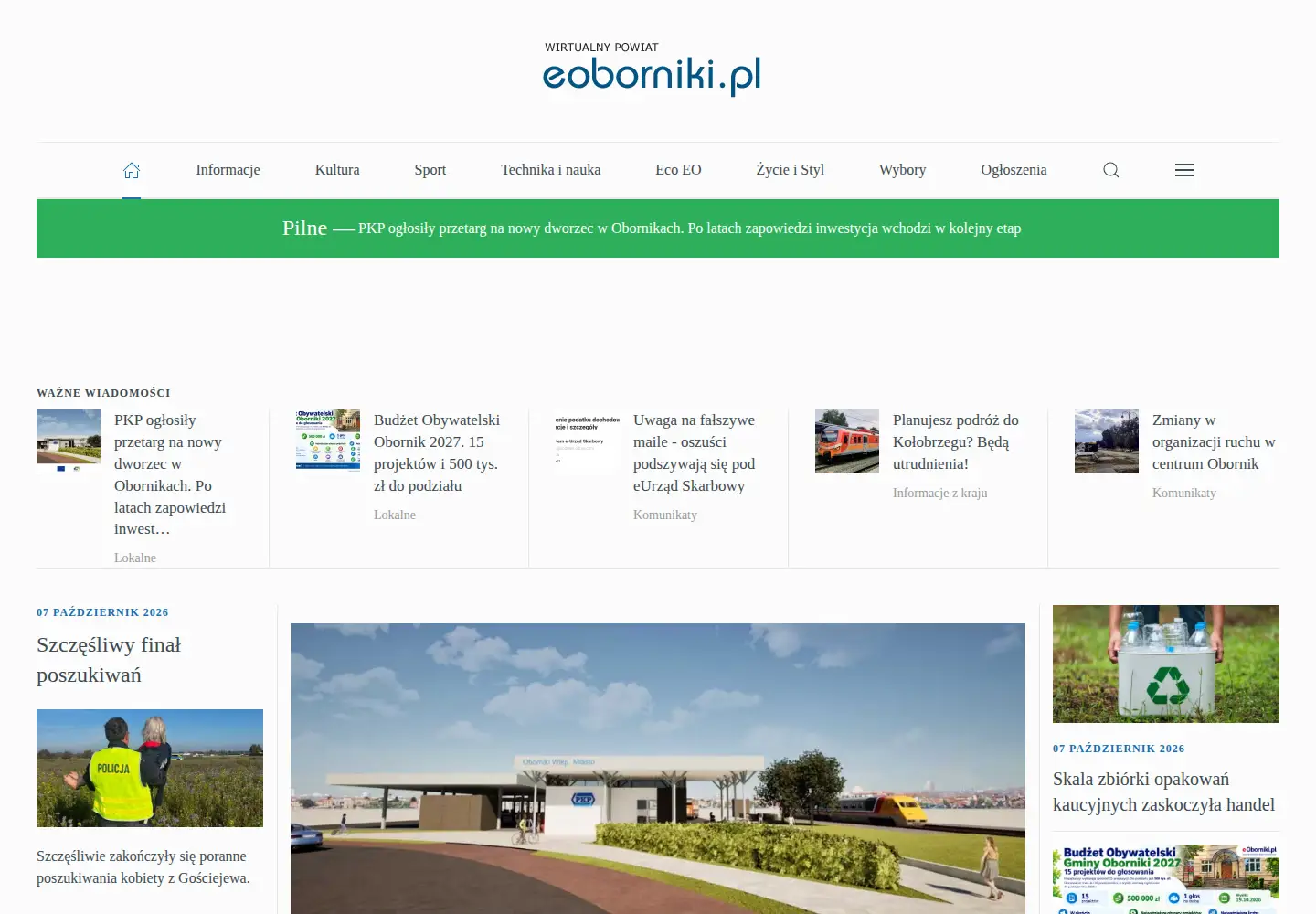 Screenshot of eoborniki.pl