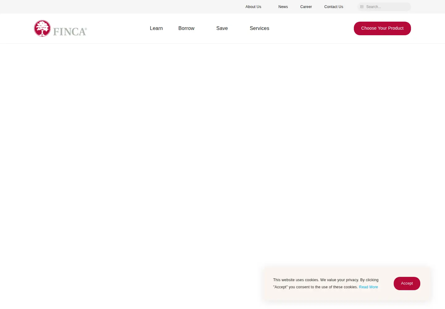 Captured homepage of finca.ug in the current scan
