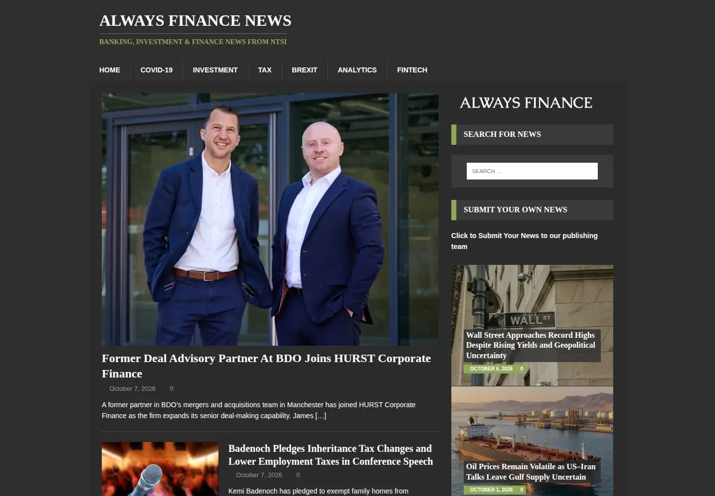 Captured homepage of alwaysfinance.co.uk in the current scan
