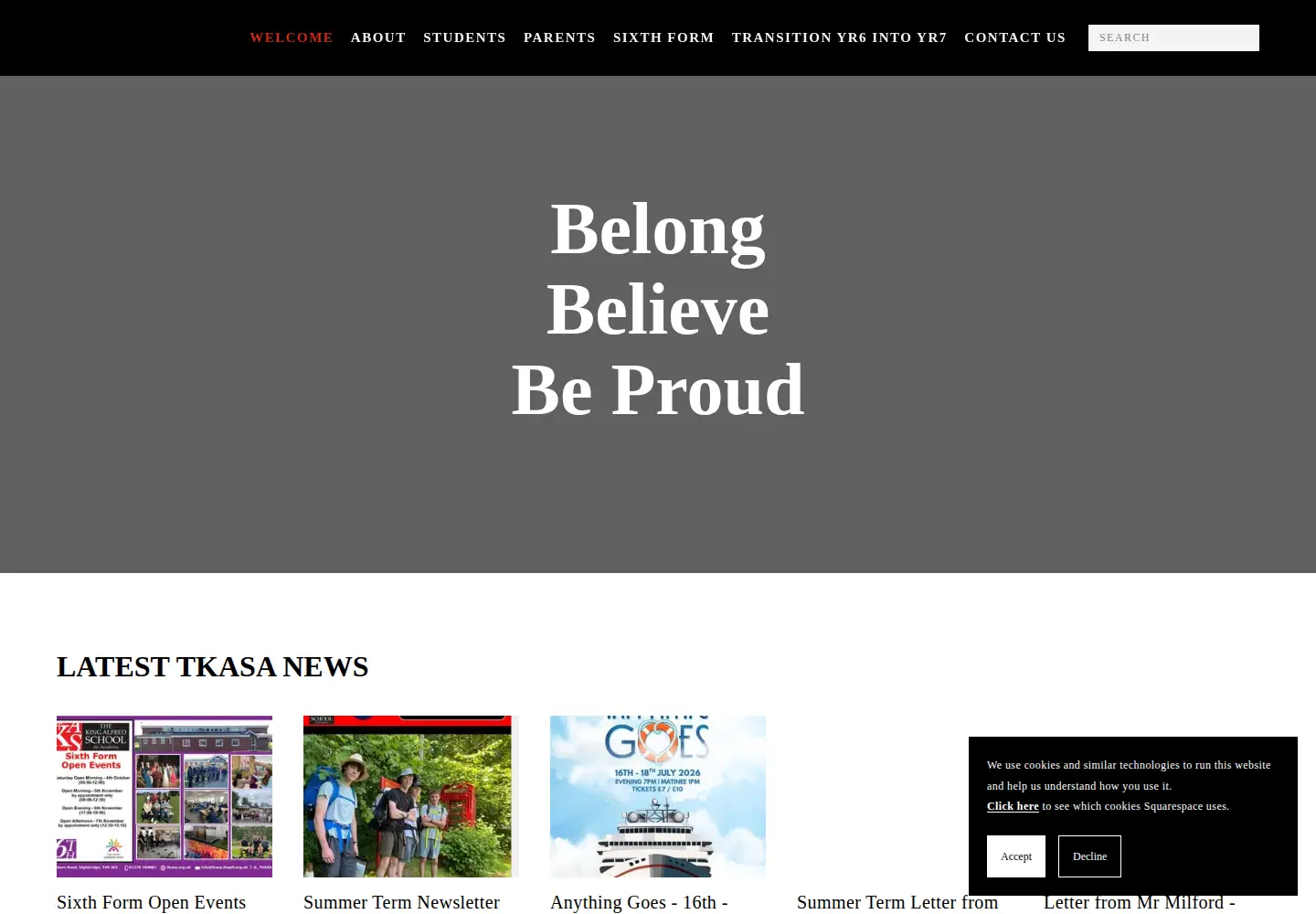 Captured homepage of tkasa.org.uk in the current scan