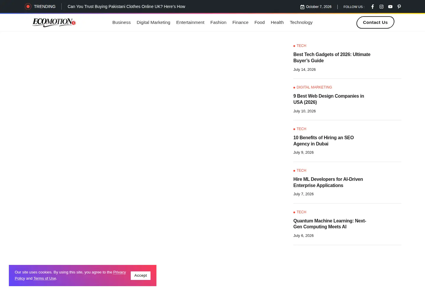Screenshot of ecomotion.ae
