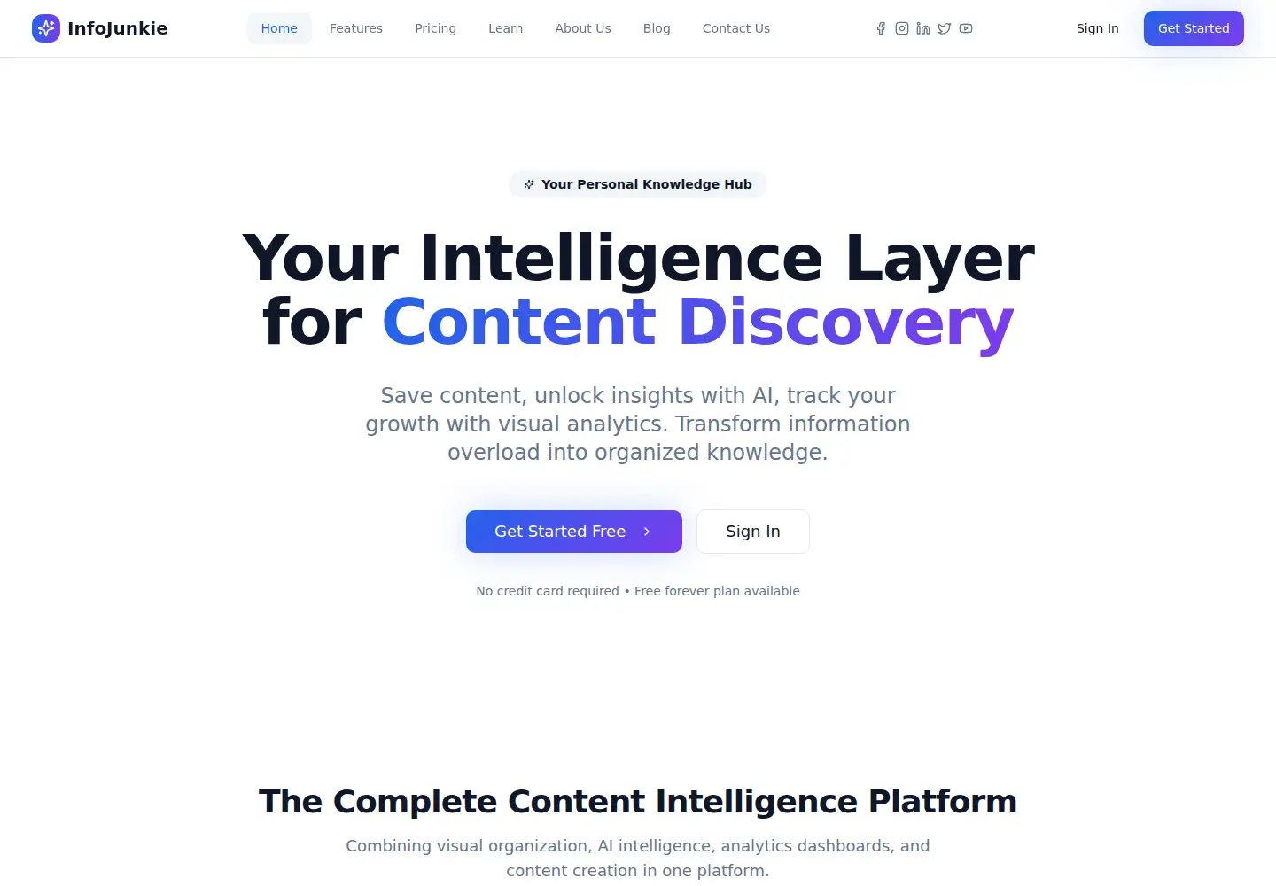 Screenshot of infojunkie.app