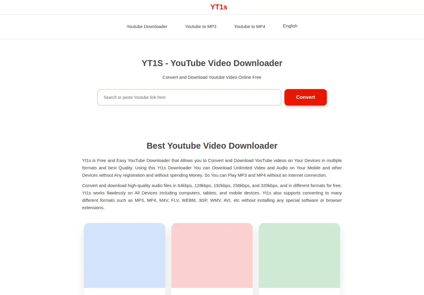 Screenshot of yt1s.biz