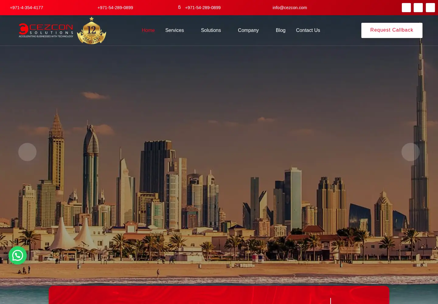 Captured homepage of cezcon.com in the current scan