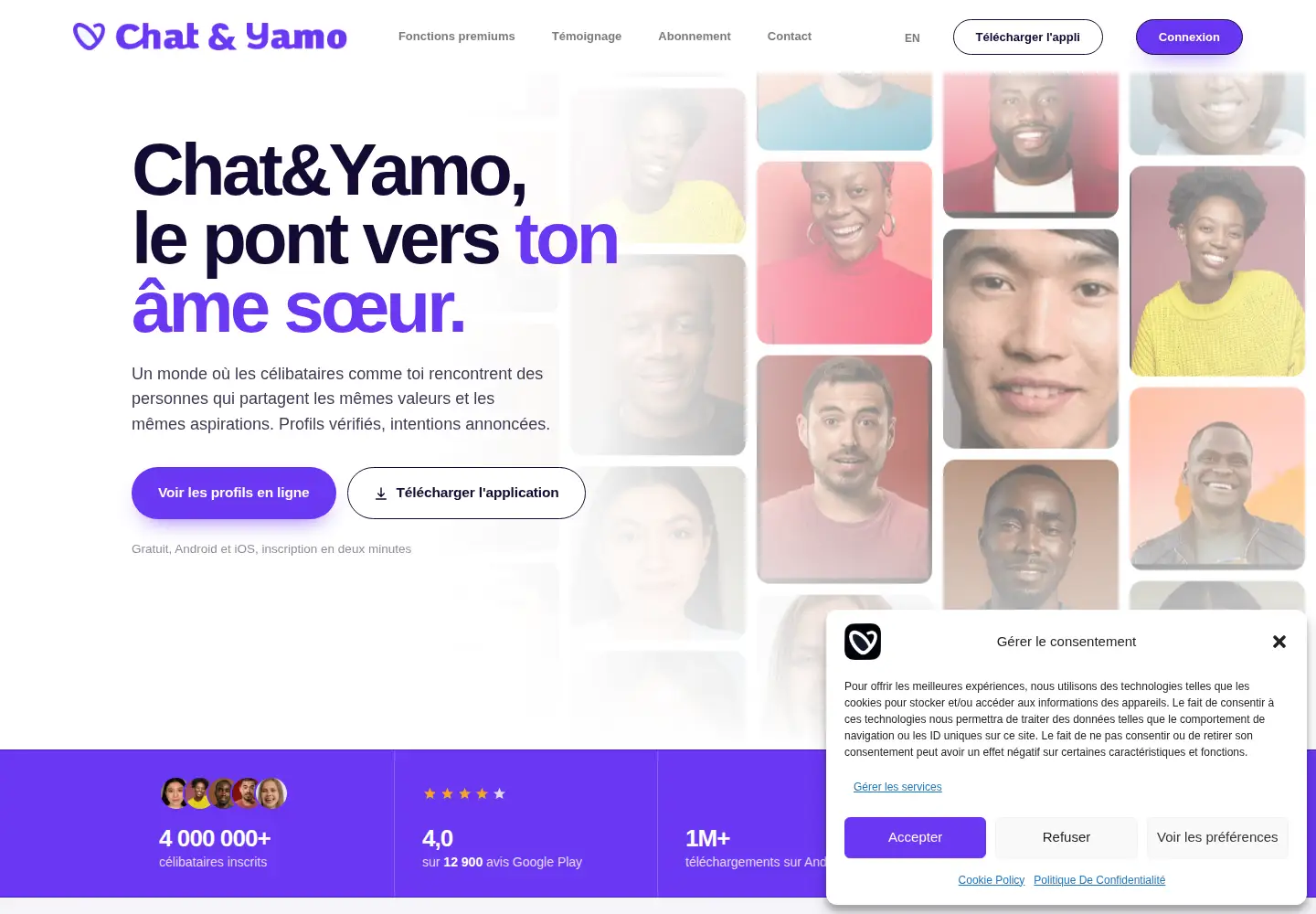 Captured homepage of chat-yamo.com in the current scan