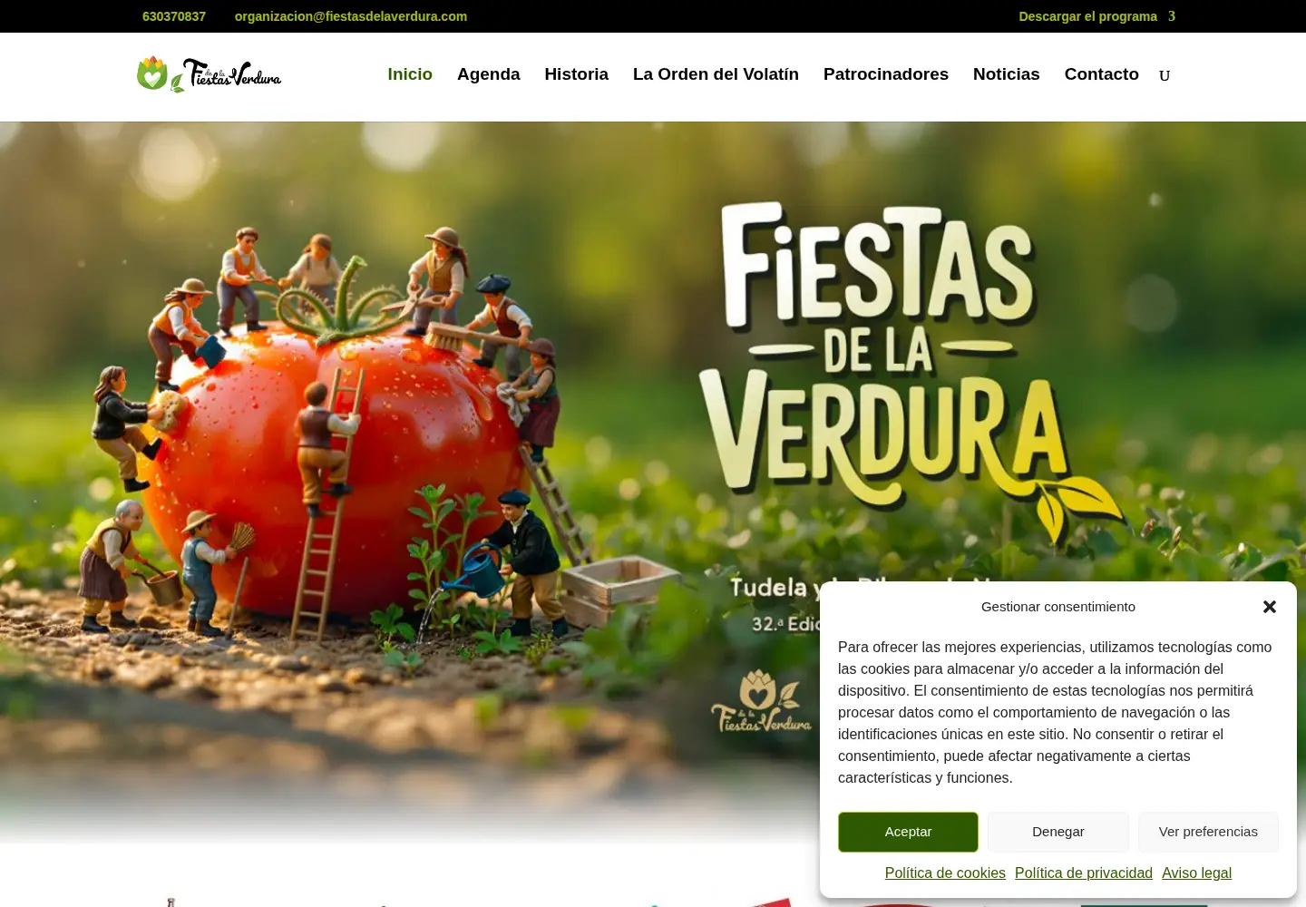 Screenshot of fiestasdelaverdura.com