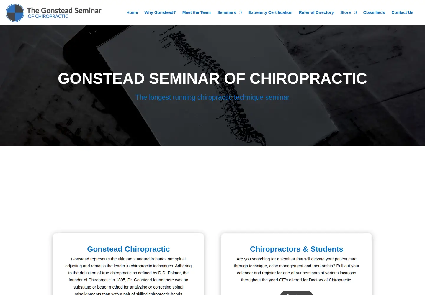 Screenshot of gonsteadseminar.com