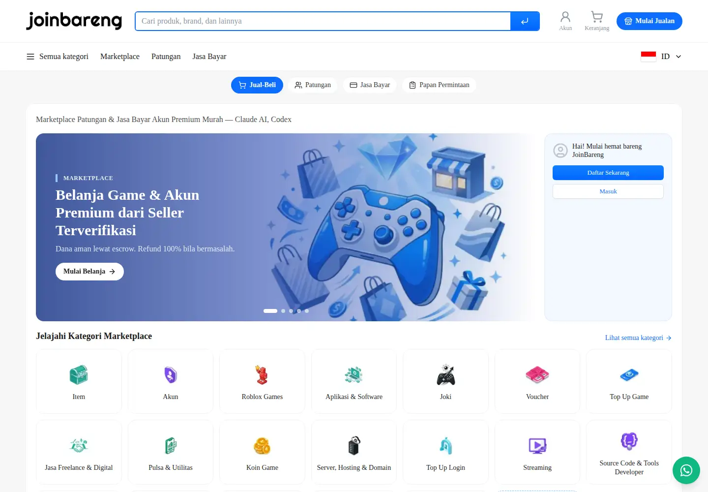 Screenshot of joinbareng.com