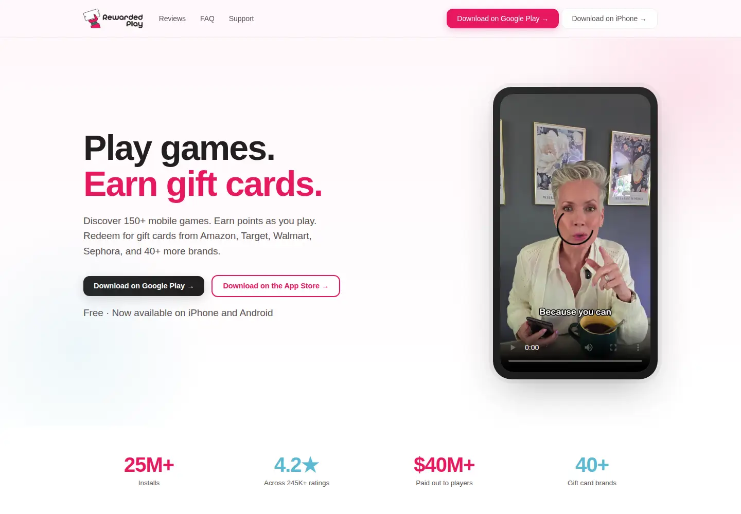 Screenshot of rewardedplay.com