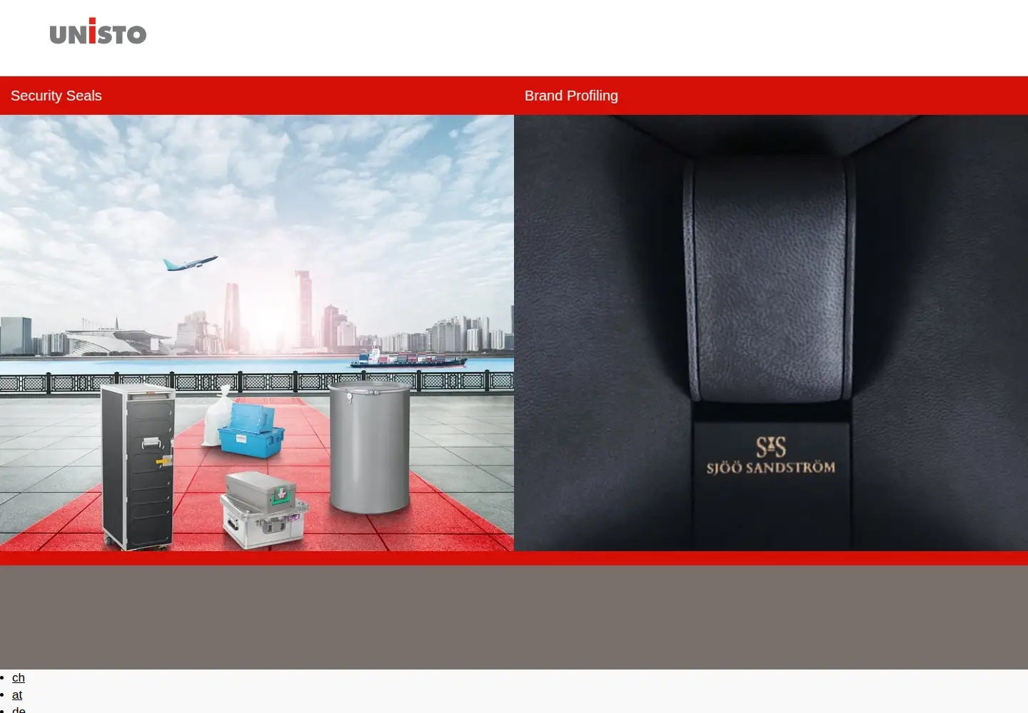 Captured homepage of unisto.com in the current scan
