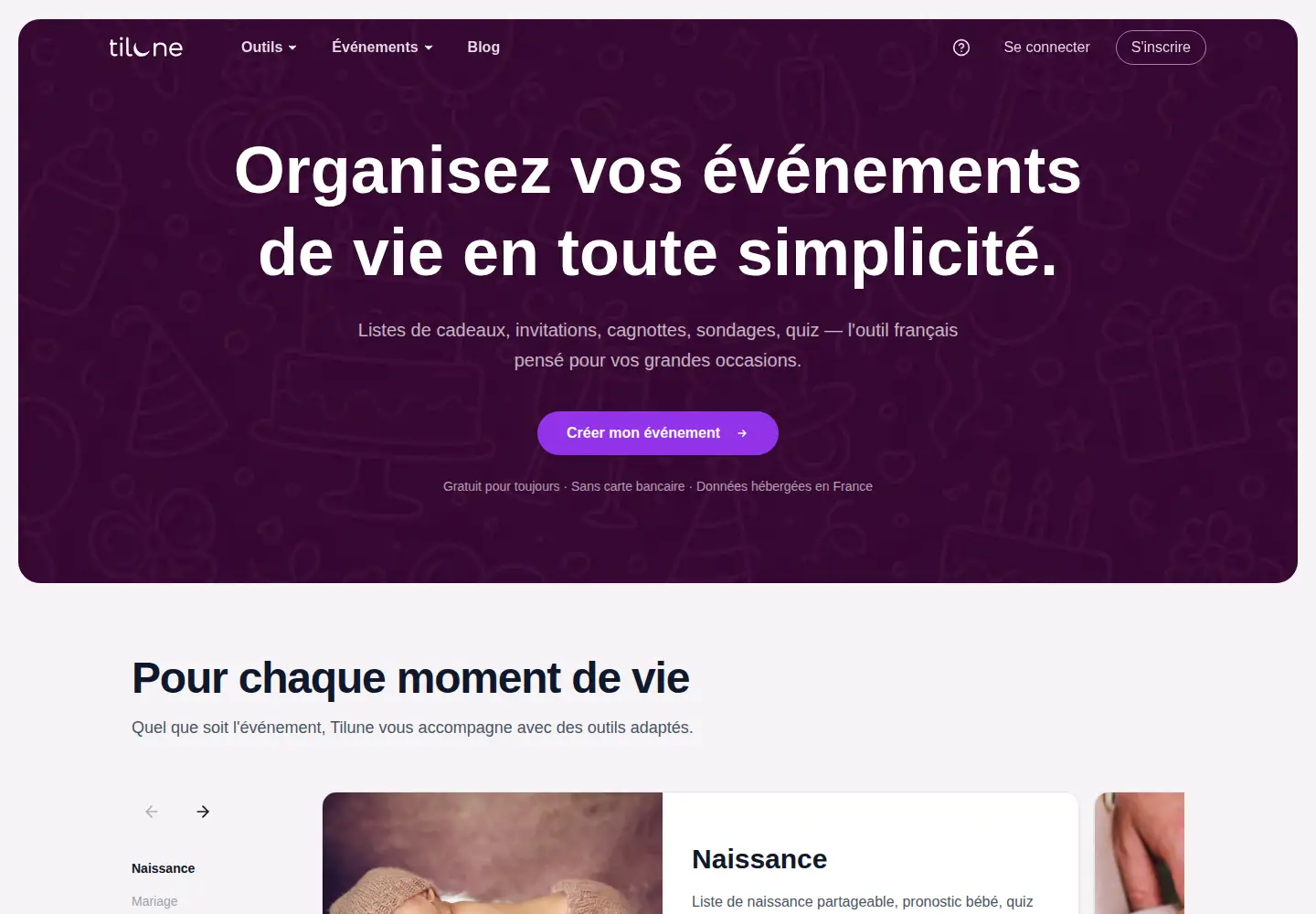 Screenshot of tilune.fr